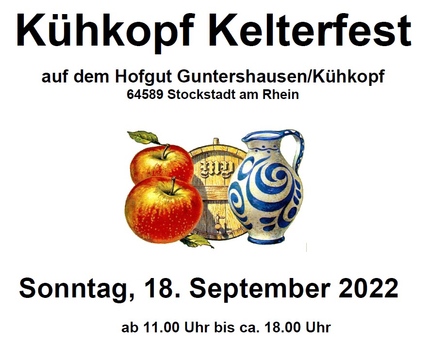 Kühkopf-Kelterfest auf dem Hofgut Guntershausen